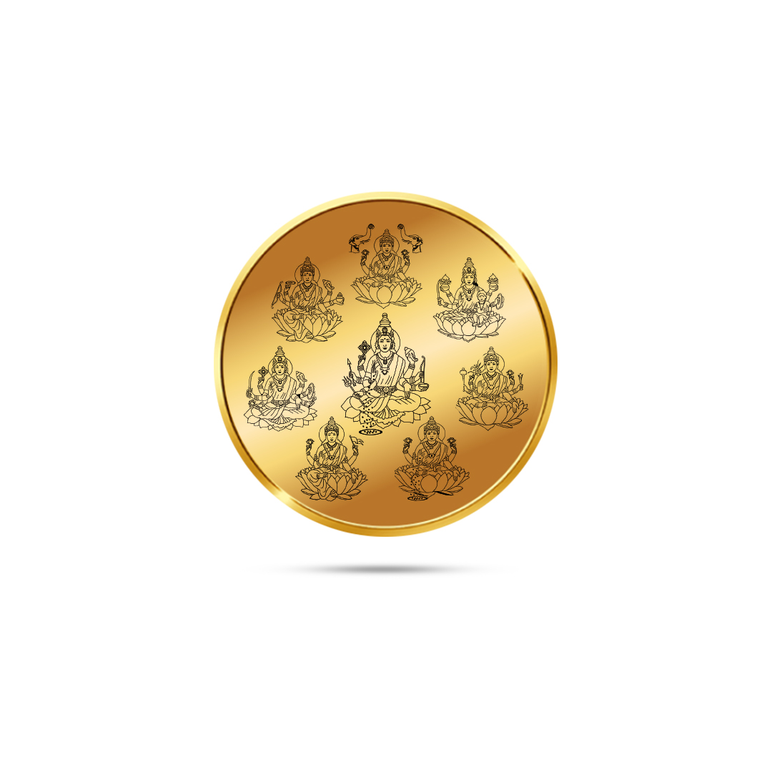 Asta lakshmi Gold coin
