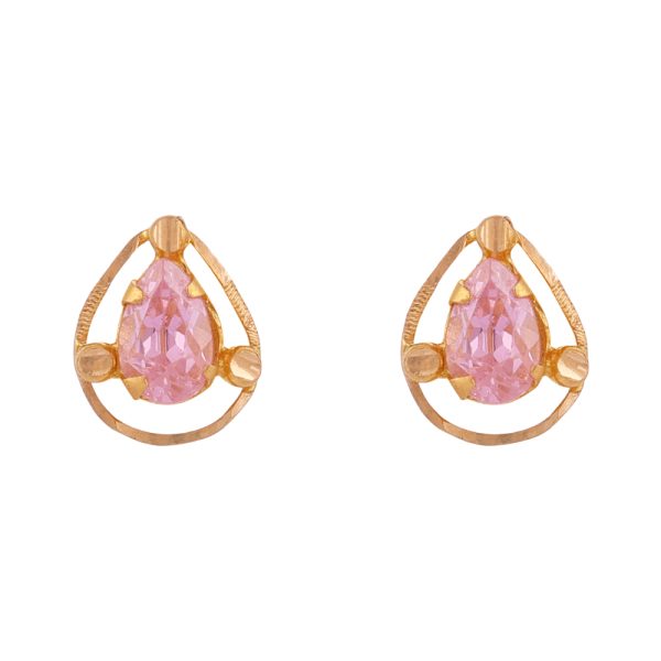 Pink Stone Gold Stud