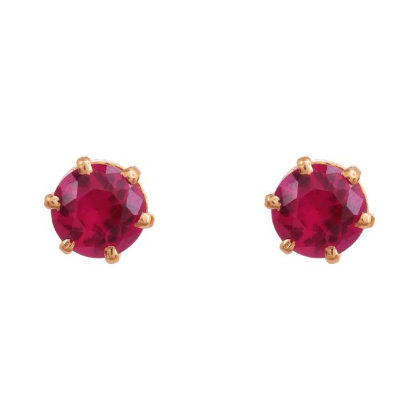 Radiant Red Gold Stud