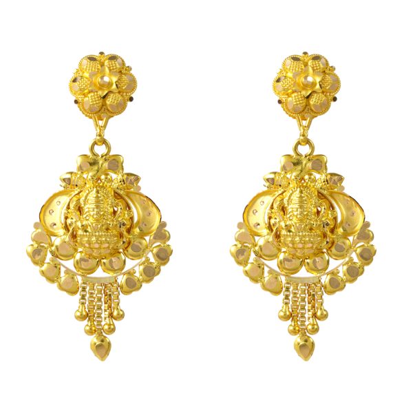 Lavish Fancy 2 in 1 Double sided Gold Earring