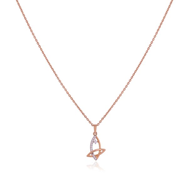 Duo 18 Karat Marquise Rose Gold Pendant Chain For Women