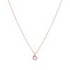 Purple 18 Karat Love Rose Gold Pendant Chain For Women
