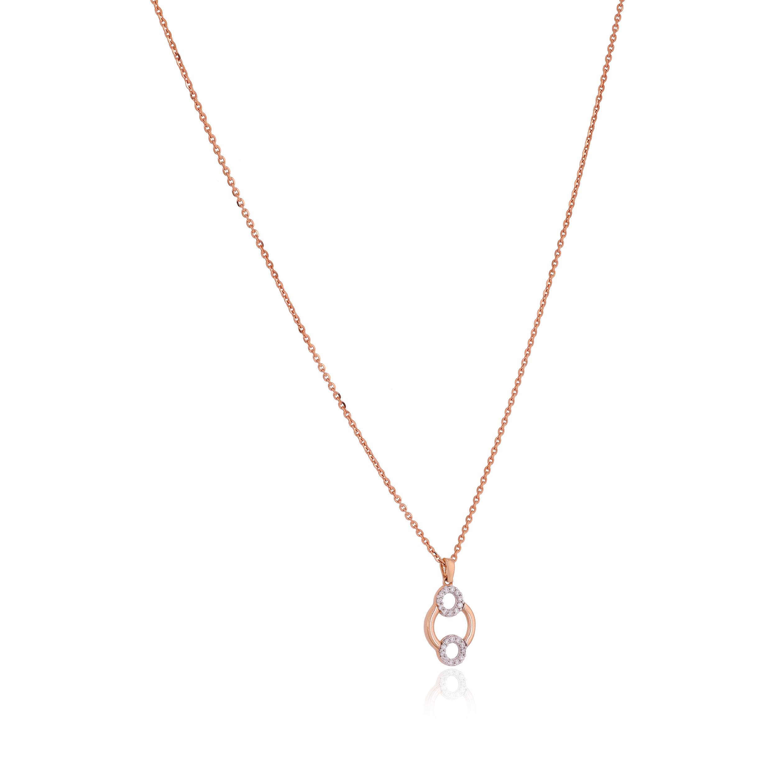 Duo Lite 18 Karat Rose Gold Pendant Chain For Women Duo Lite 18 Karat Rose Gold Pendant Chain For Women