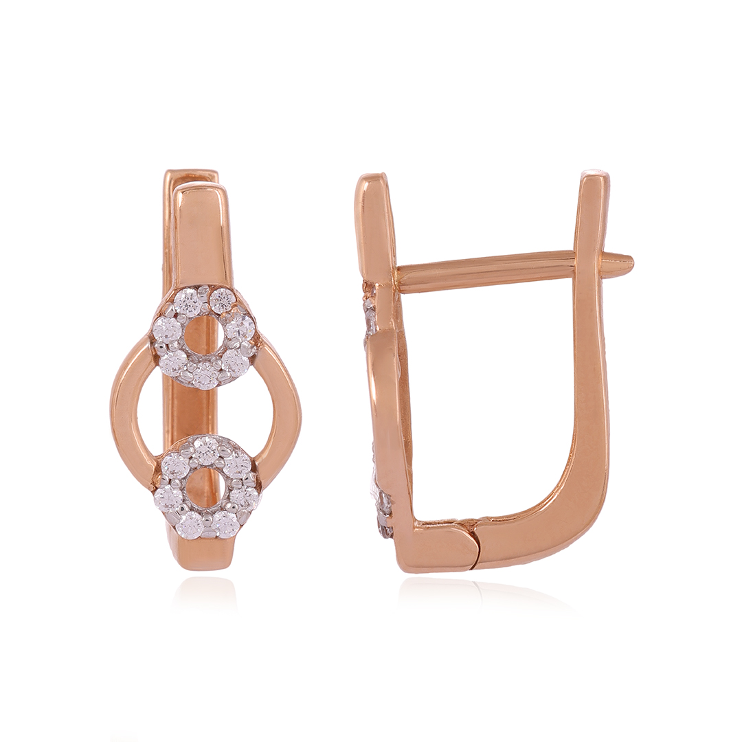 Duo lite 18 Karat Rose Gold Stud For Women