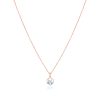 Blue Rhombo 18 Karat Rose Gold Pendant Chain For Women