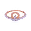 Elite 18 Karat Floral Rose Gold Ring For Women