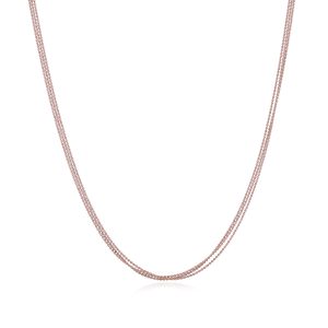 Minimalist 18 Karat Layered Rhodium Plated Gold Chain For Women