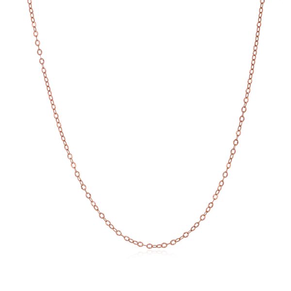 Elegant 18 Karat Link Rose Gold Chain For Women