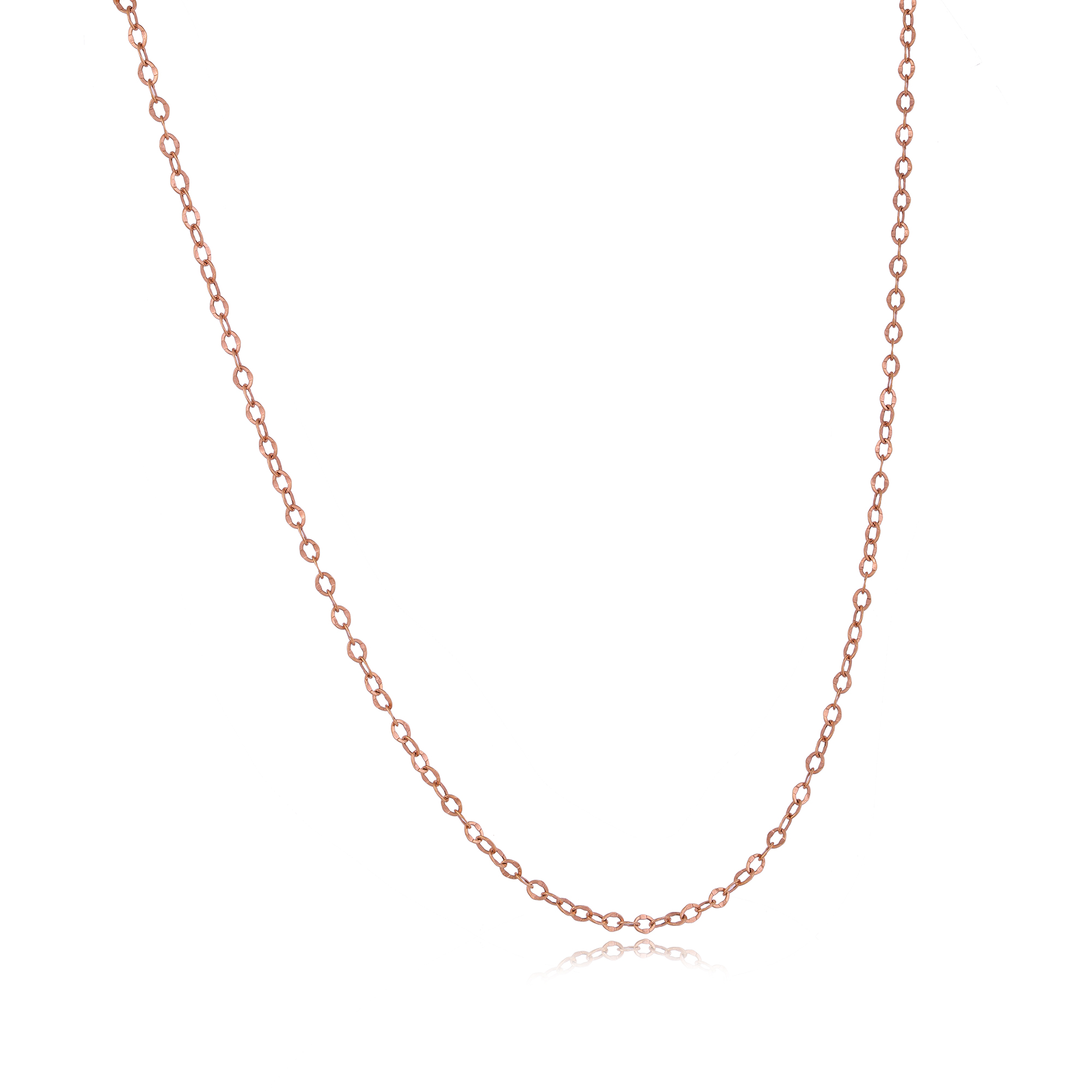 Elegant 18 Karat Link Rose Gold Chain For Women