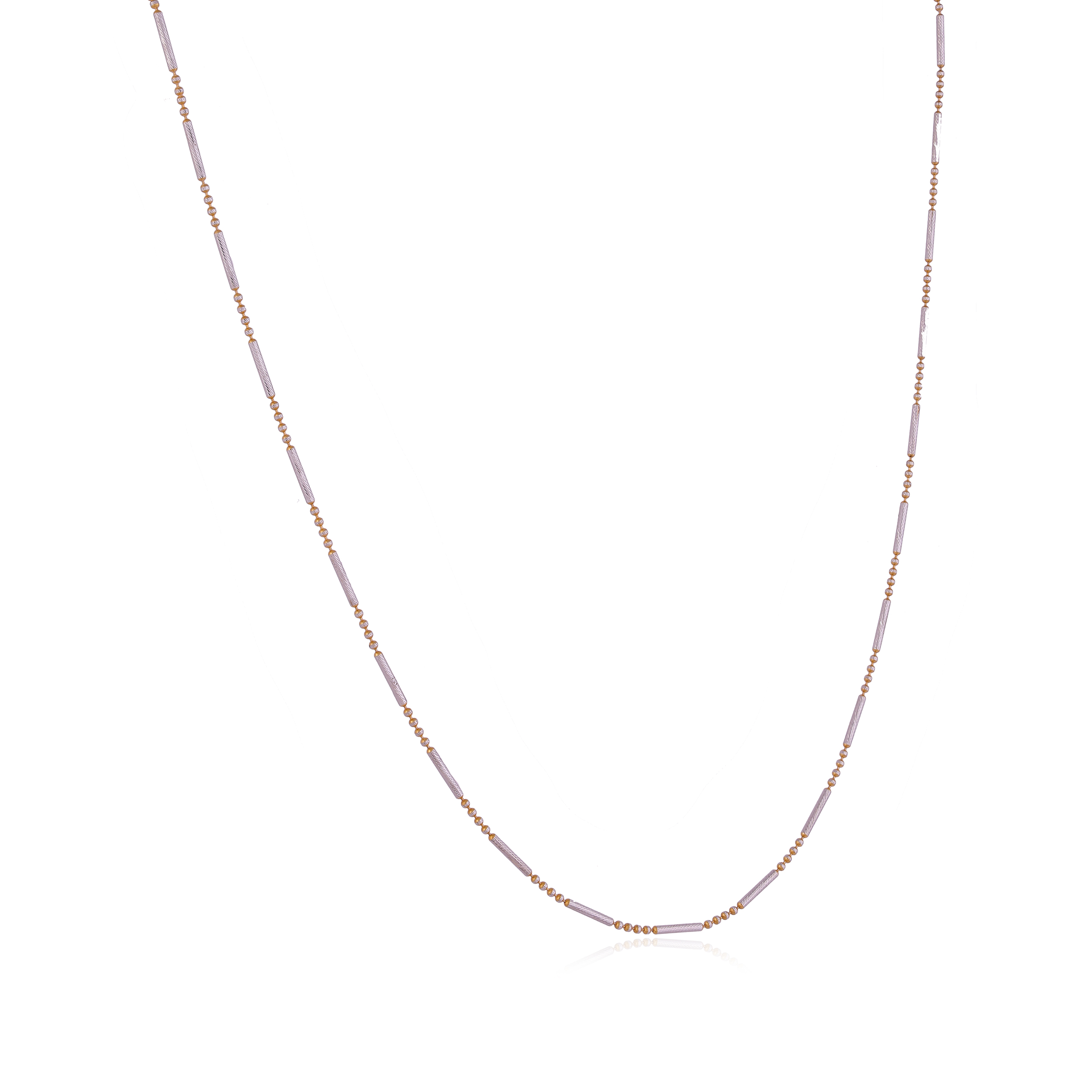 Stunning 18 Karat Rhodium Gold Chain For Women
