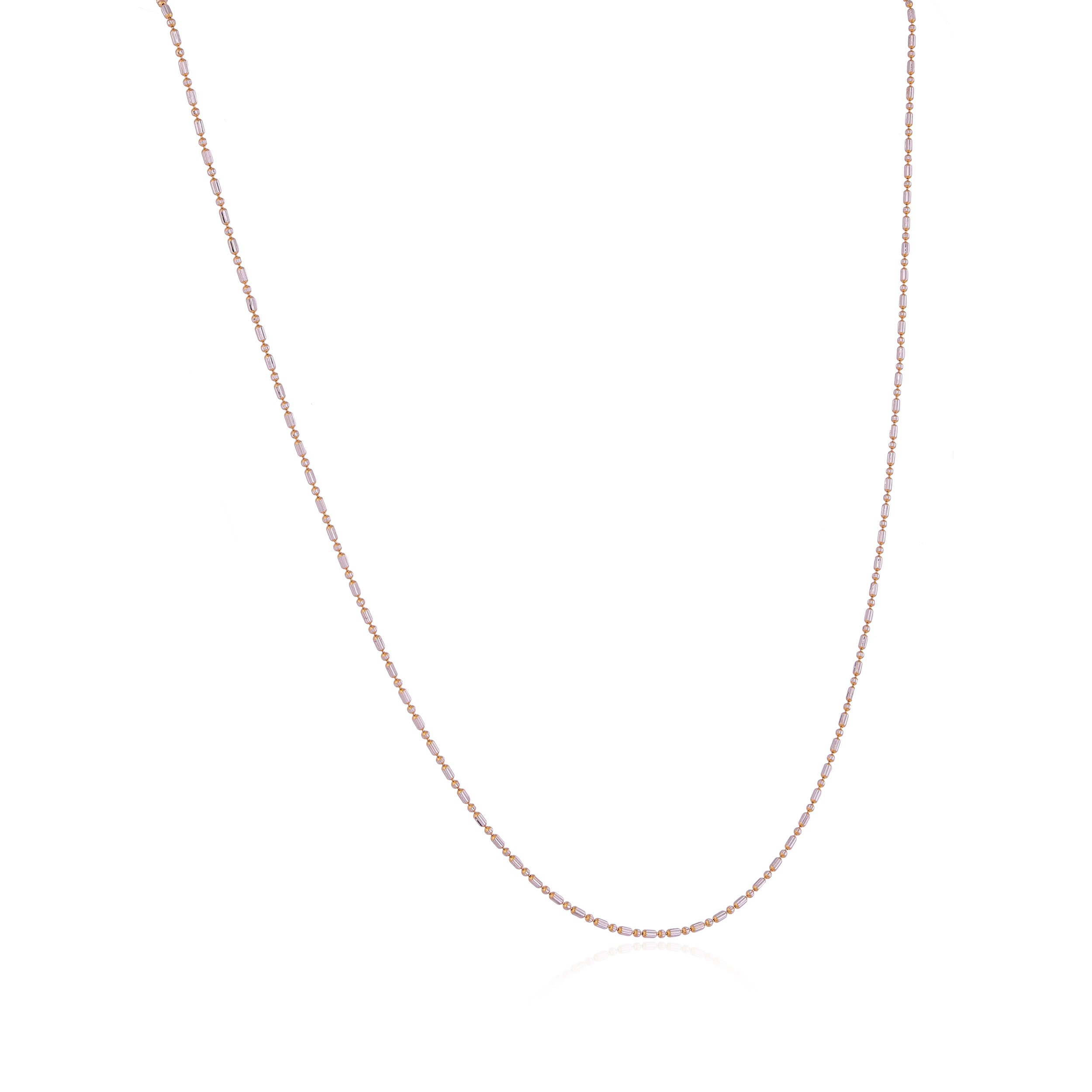 Sleek 18 Karat Rhodium Gold Chain For Women
