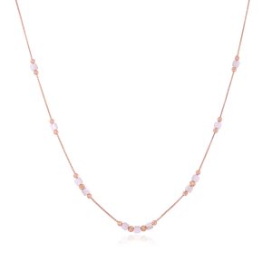 Elegant 18 Karat White Marsh Rose Gold Chain For Women