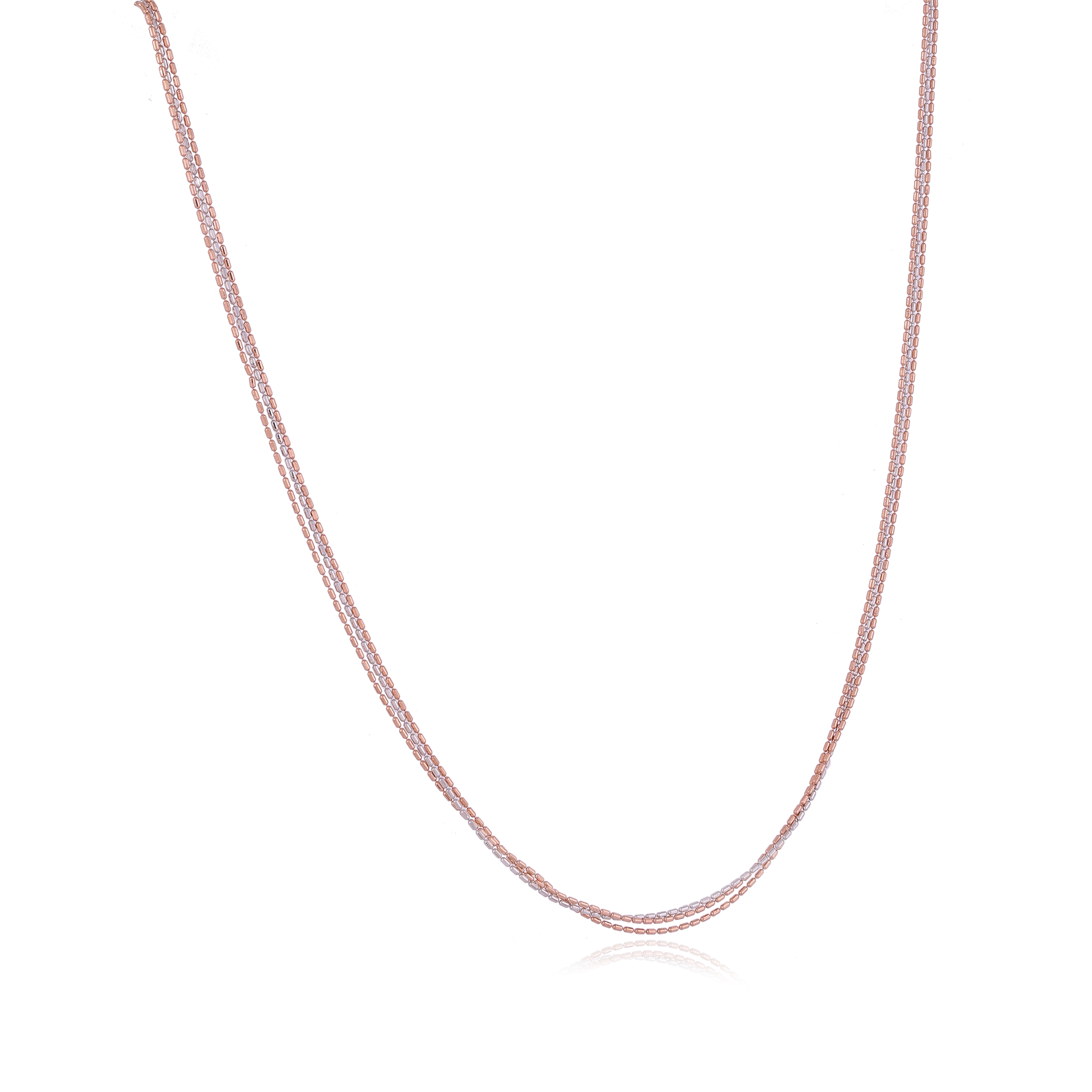 Dual Tone 18 Karat Layered Chain For Women