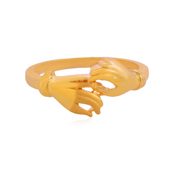 22 Karat Engaged Vow Yellow Gold Ring For Women
