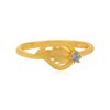 Plain 22 Karat Leaf Yellow Gold Ring For Women