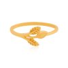 Subtle Leaf 22 Karat Yellow Gold Ring For Women