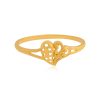 22 Karat Mesh Heart Yellow Gold Ring For Women