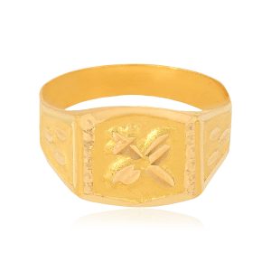 Refined 22 Karat Yellow Gold Ring For Kid