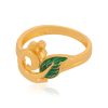 Dazzled 22 Karat leafy Yellow Gold Ring For Women