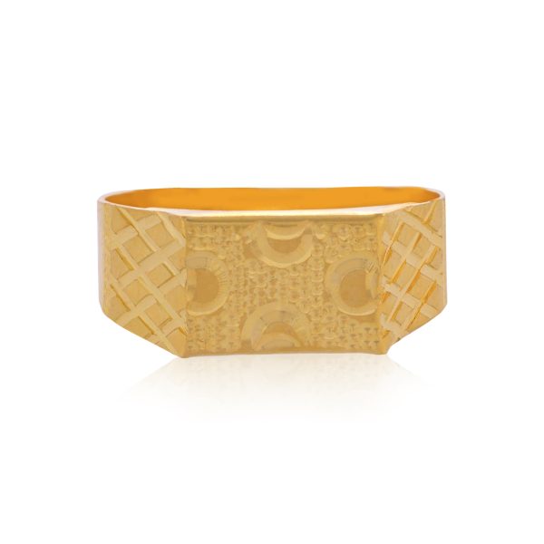 22 Karat Golden Embrace Yellow Gold Ring For Kid