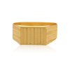 Chic 22 Karat Stripes Yellow Gold Ring For Kid