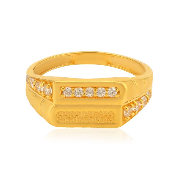 Radiant 22 Karat Glow Yellow Gold Ring For Men