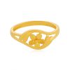 Tiny 22 Karat Floral Yellow Gold Ring For Women