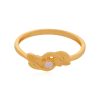 22 Karat Botanical Leaf Yellow Gold Ring For Women